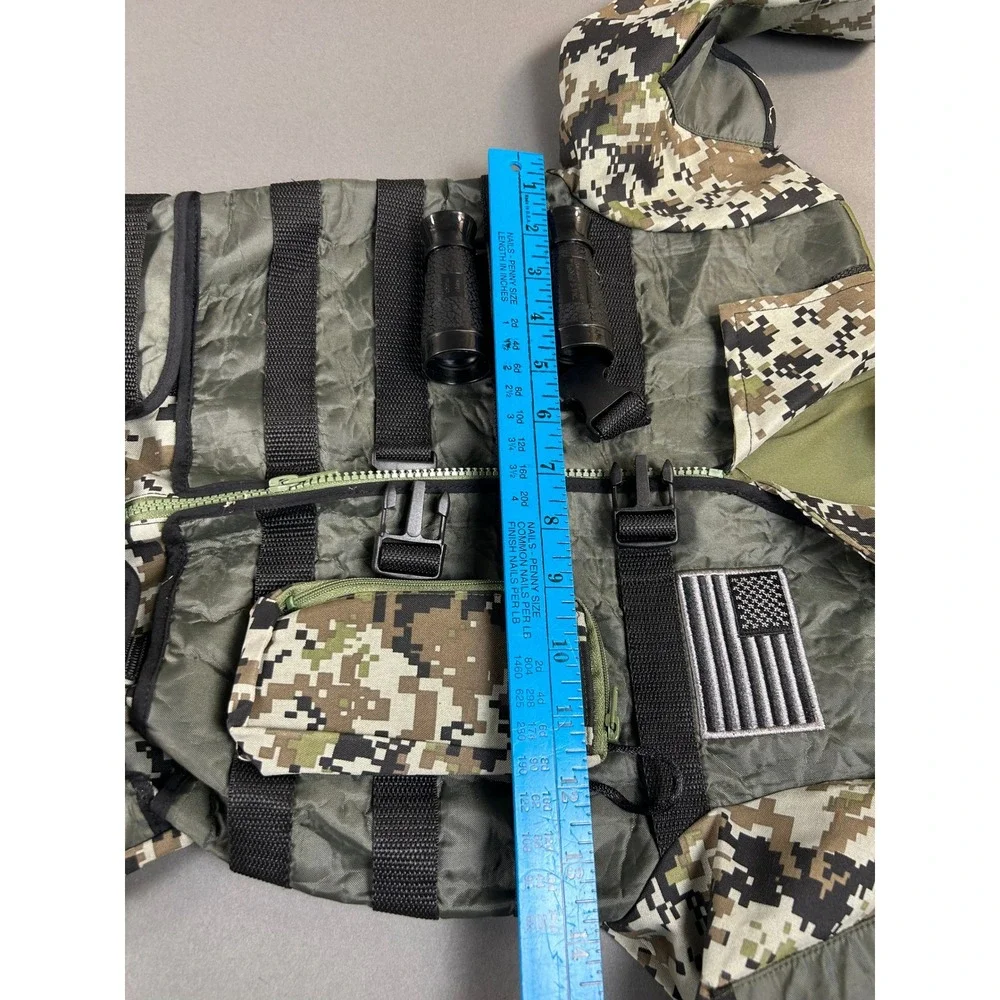 Teetot Special Forces Soldier Costume Kids Size 7-8 Digital Camo Jumpsuit Vest